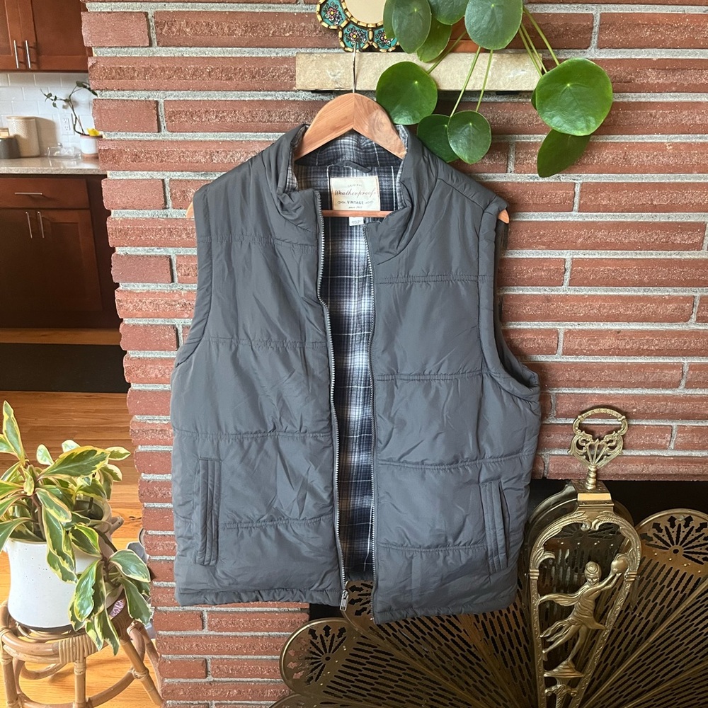 Fleece lined puffer vest